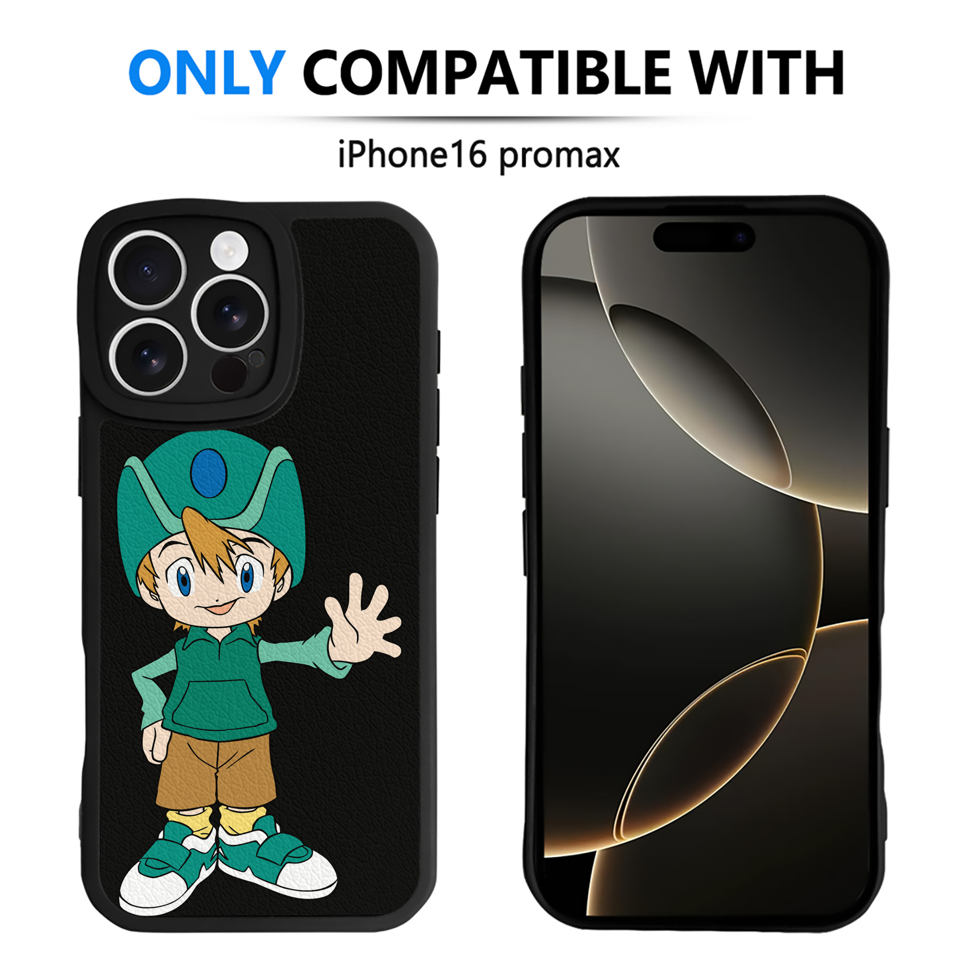 （画像用） Digimon デジタルモンスター/デジモン 【iPhone 16シリーズ対応】シリコンスマホケース（レザー調） 材質：シリコン